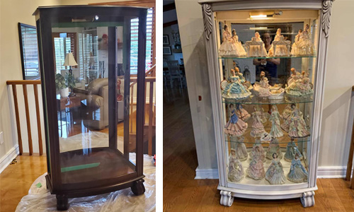 CURIO CABINET – before & after